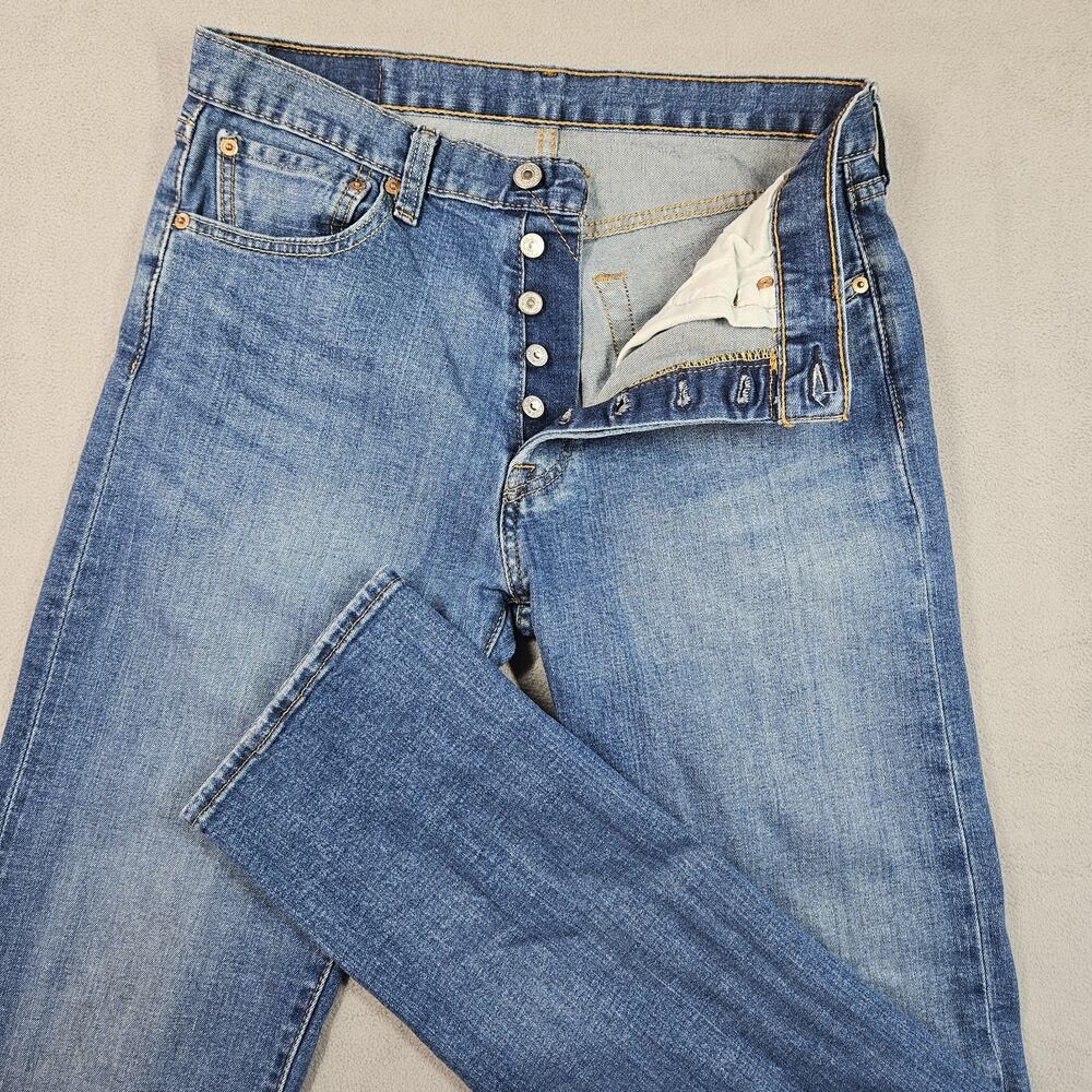 Levis 501 Jeans Mens 32x34 Fits (31.5x33) Blue Button‎ Fly Denim Pants Straight